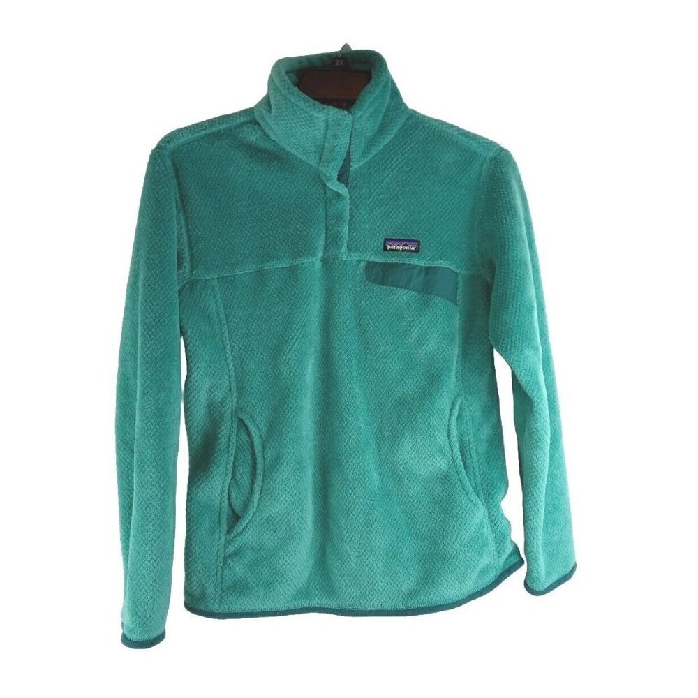 Patagonia Synchilla Snap T fleece Pullover Teal Green Size Large Polartec